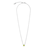 Birthstone August Halskette Grüner Jade Silber