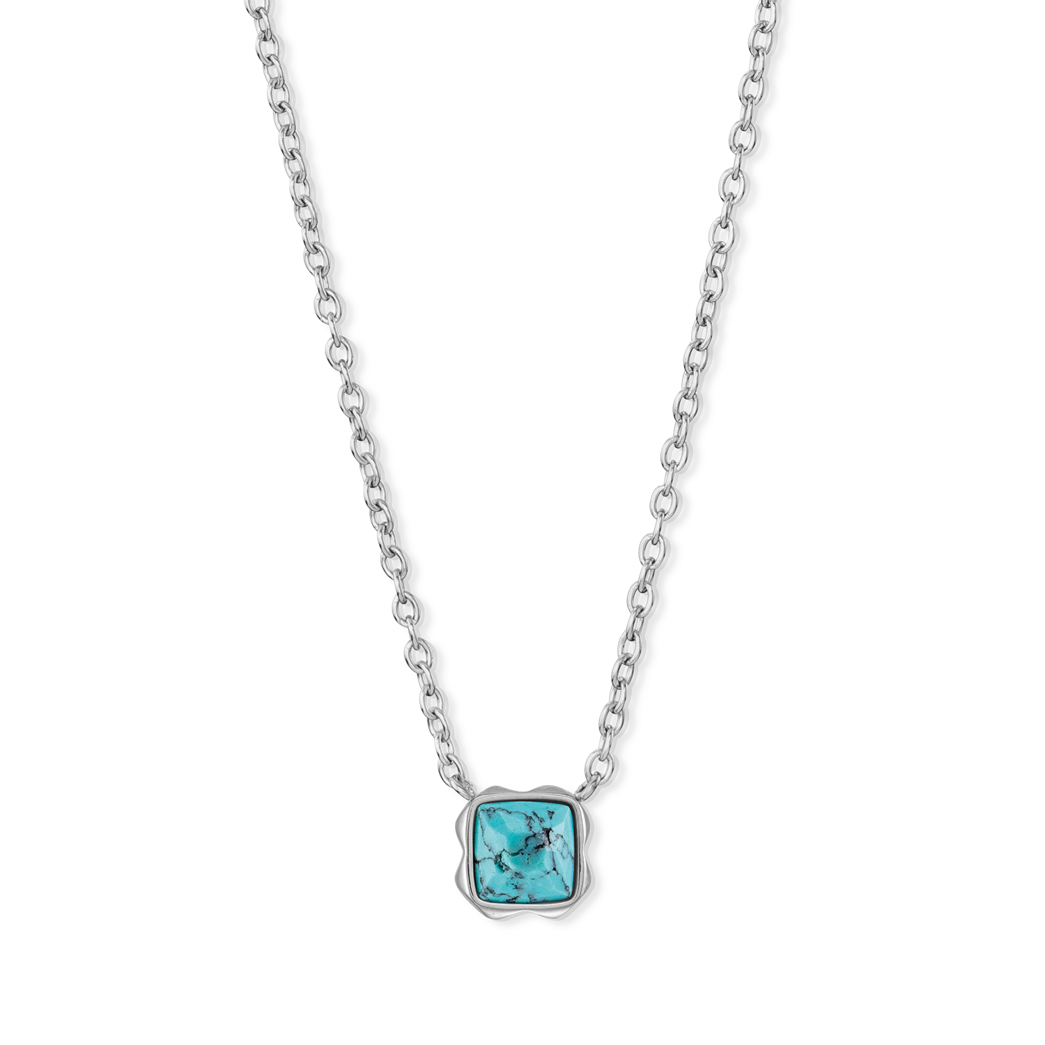 Birthstone Dezember Halskette Türkis Silber von COEUR DE LION – Detailaufnahme