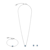 Birthstone März Halskette Blauer Aventurin Silber von COEUR DE LION – im Set mit passenden Schmuckstücken
