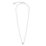 Birthstone April Halskette Weißer Quarz Silber