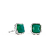 Birthstone Mai Ohrringe Grüner Achat Silber von COEUR DE LION
