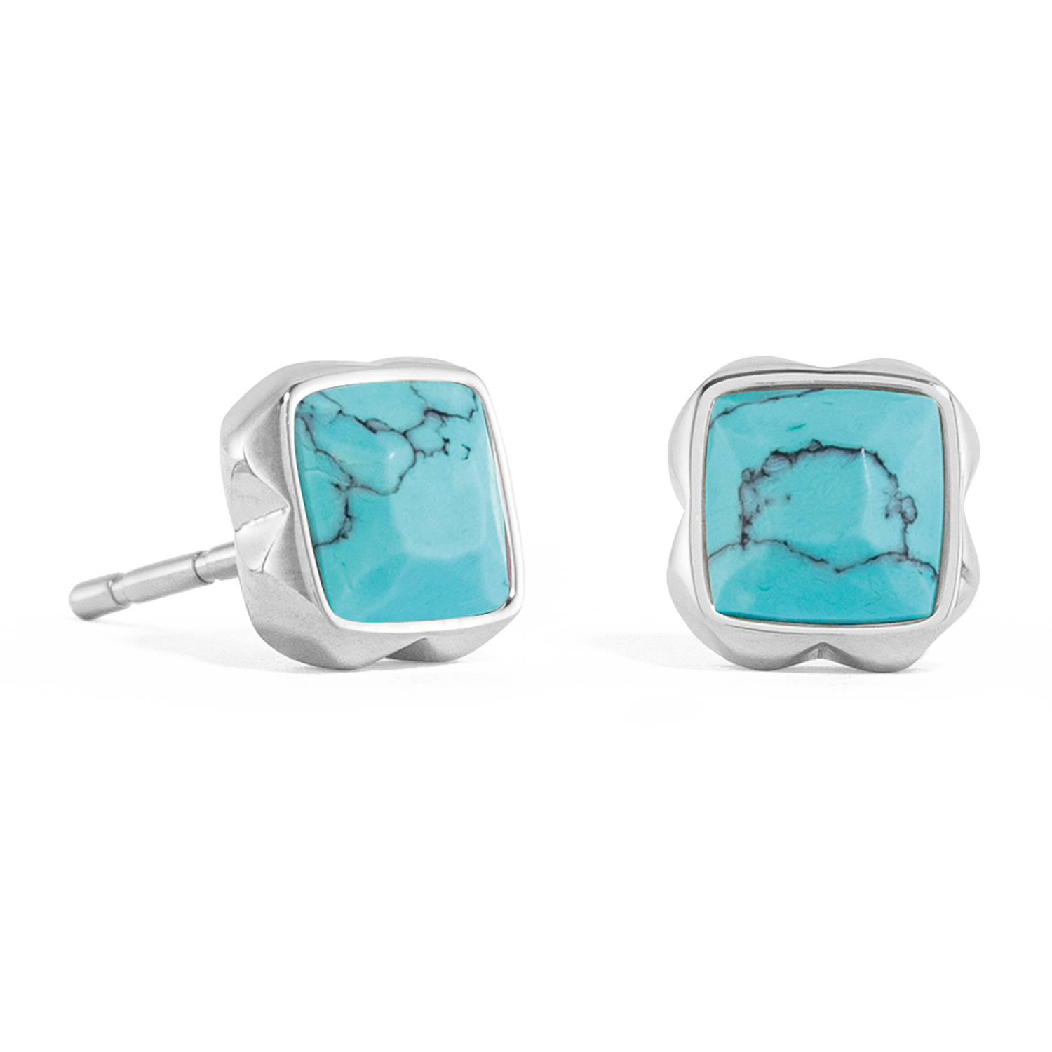 Birthstone Dezember Ohrringe Türkis Silber von COEUR DE LION – Detailaufnahme