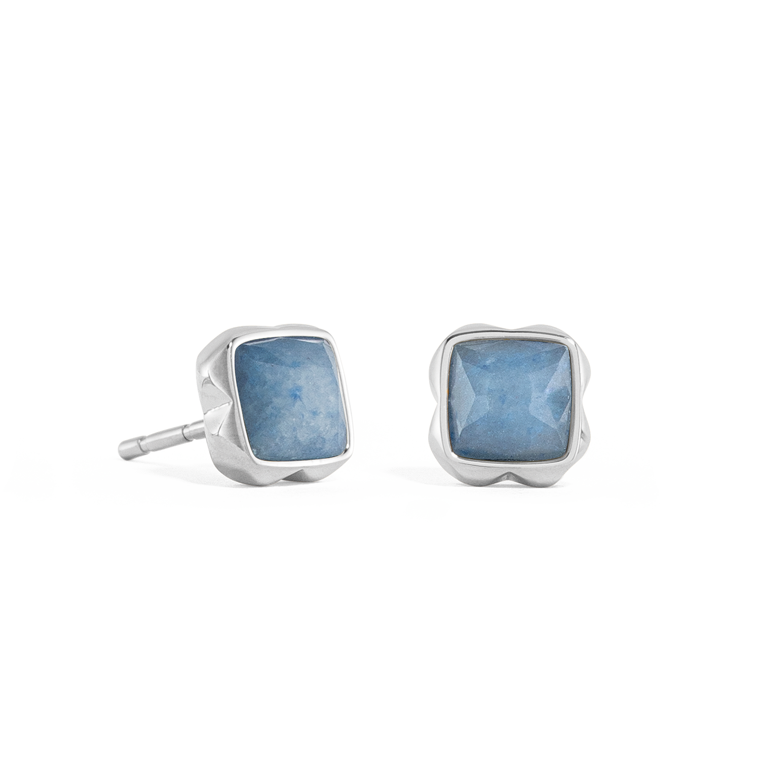 Birthstone März Ohrringe Blauer Aventurin Silber von COEUR DE LION