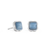 Birthstone März Ohrringe Blauer Aventurin Silber