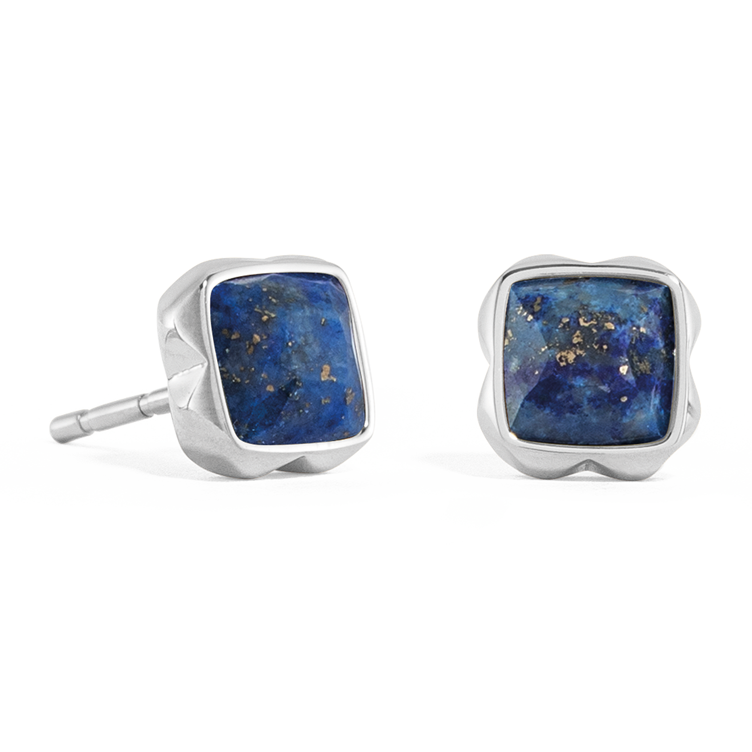 Birthstone September Ohrringe Lapislazuli Silber von COEUR DE LION – Detailaufnahme
