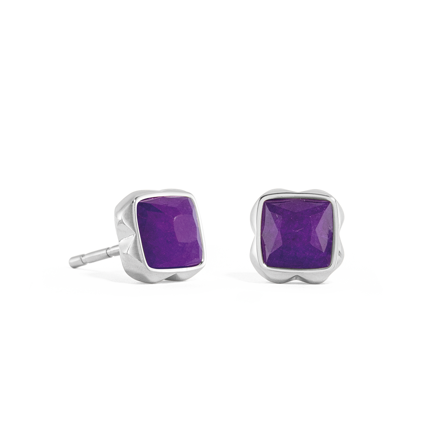 Birthstone Februar Ohrringe Sugilith Silber von COEUR DE LION