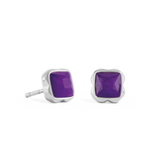 Birthstone Februar Ohrringe Sugilith Silber von COEUR DE LION
