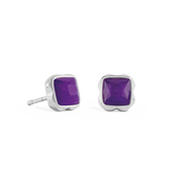 Birthstone Februar Ohrringe Sugilith Silber