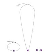 Birthstone Februar Ohrringe Sugilith Silber von COEUR DE LION – im Set mit passenden Schmuckstücken