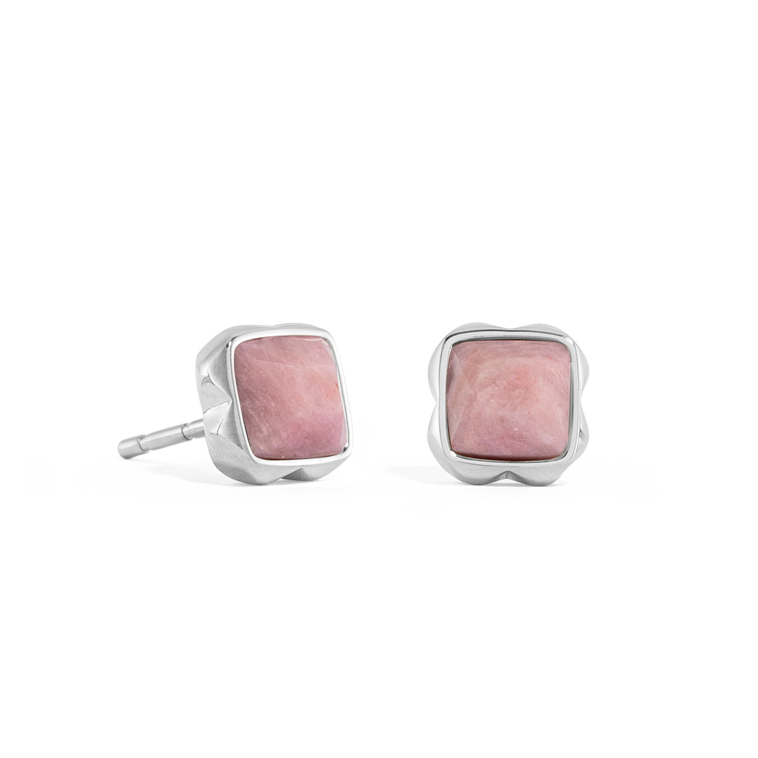 Birthstone Juli Ohrringe Rhodochrosit Silber