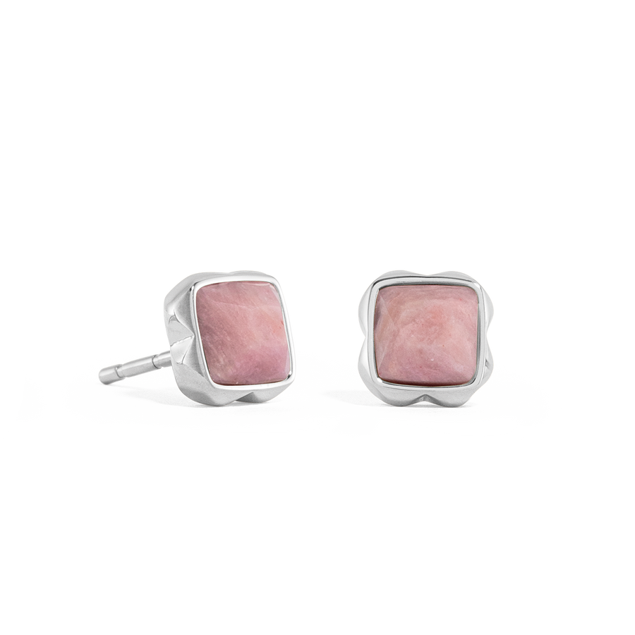 Birthstone Juli Ohrringe Rhodochrosit Silber