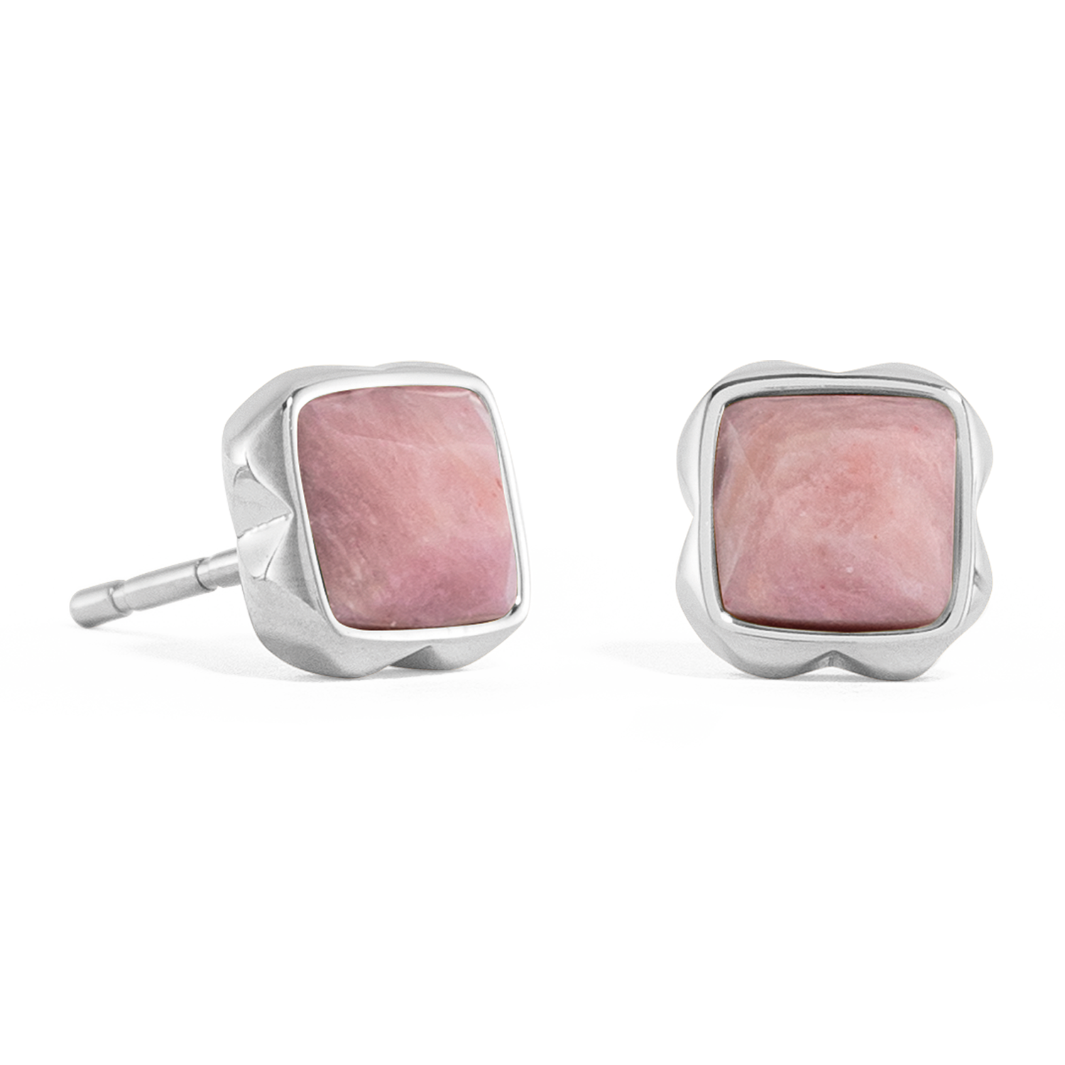 Birthstone Juli Ohrringe Rhodochrosit Silber