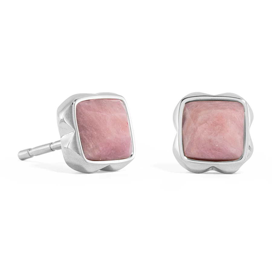 Birthstone Juli Ohrringe Rhodochrosit Silber