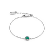 Birthstone Mai Armband Grüner Achat Silber von COEUR DE LION