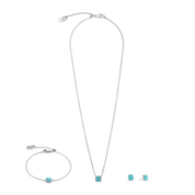 Birthstone Dezember Armband Türkis Silber von COEUR DE LION – im Set mit passenden Schmuckstücken