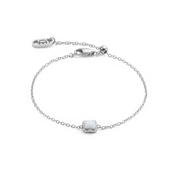 Birthstone April Armband Weißer Quarz Silber von COEUR DE LION
