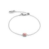 Birthstone Juli Armband Rhodochrosit Silber