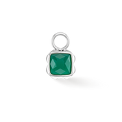 Birthstone Mai Charm Grüner Achat Silber von COEUR DE LION