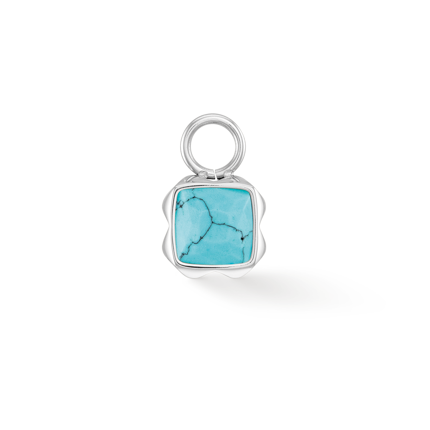Birthstone Dezember Charm Türkis Silber