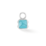 Birthstone Dezember Charm Türkis Silber von COEUR DE LION