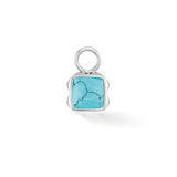 Birthstone Dezember Charm Türkis Silber