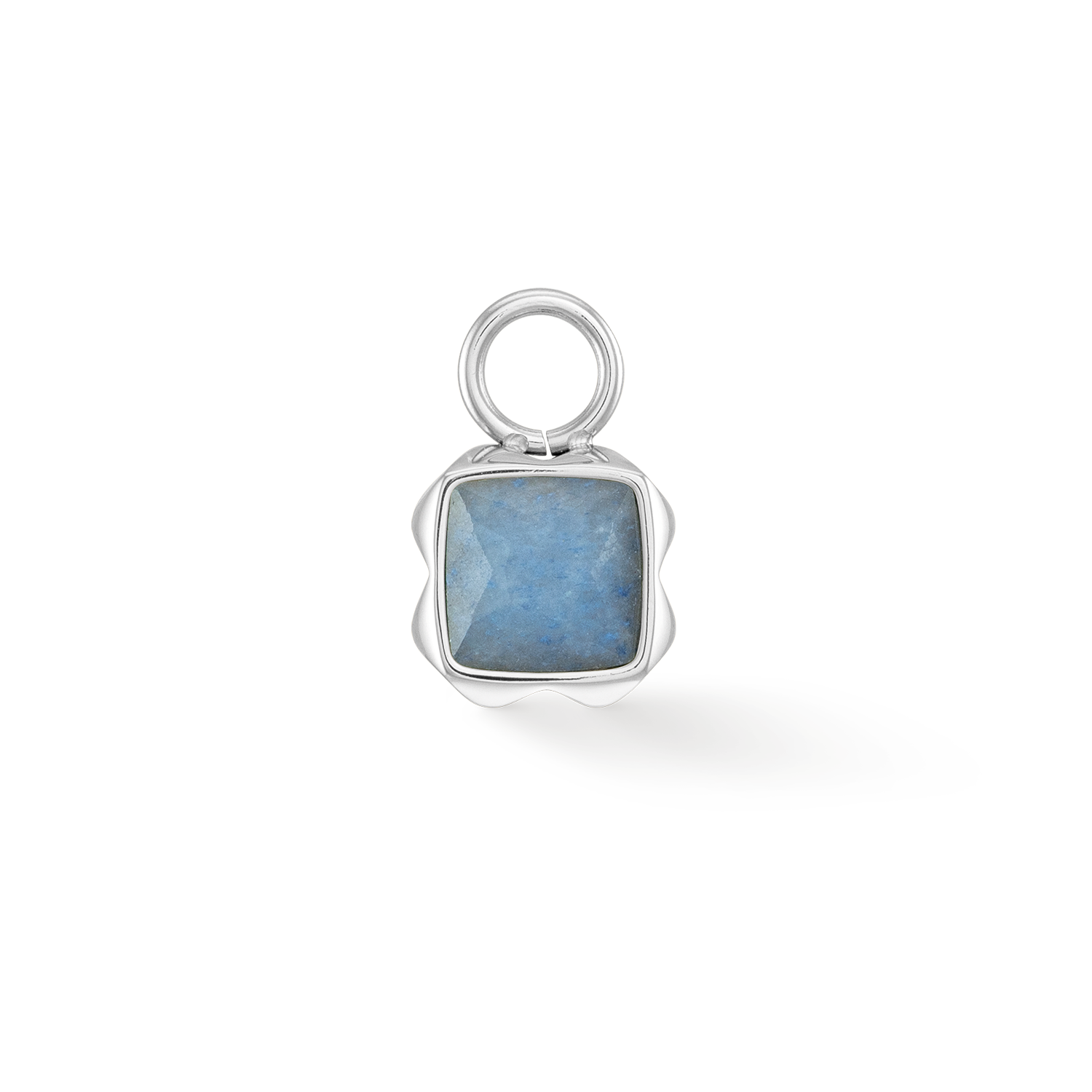 Birthstone März Charm Blauer Aventurin Silber