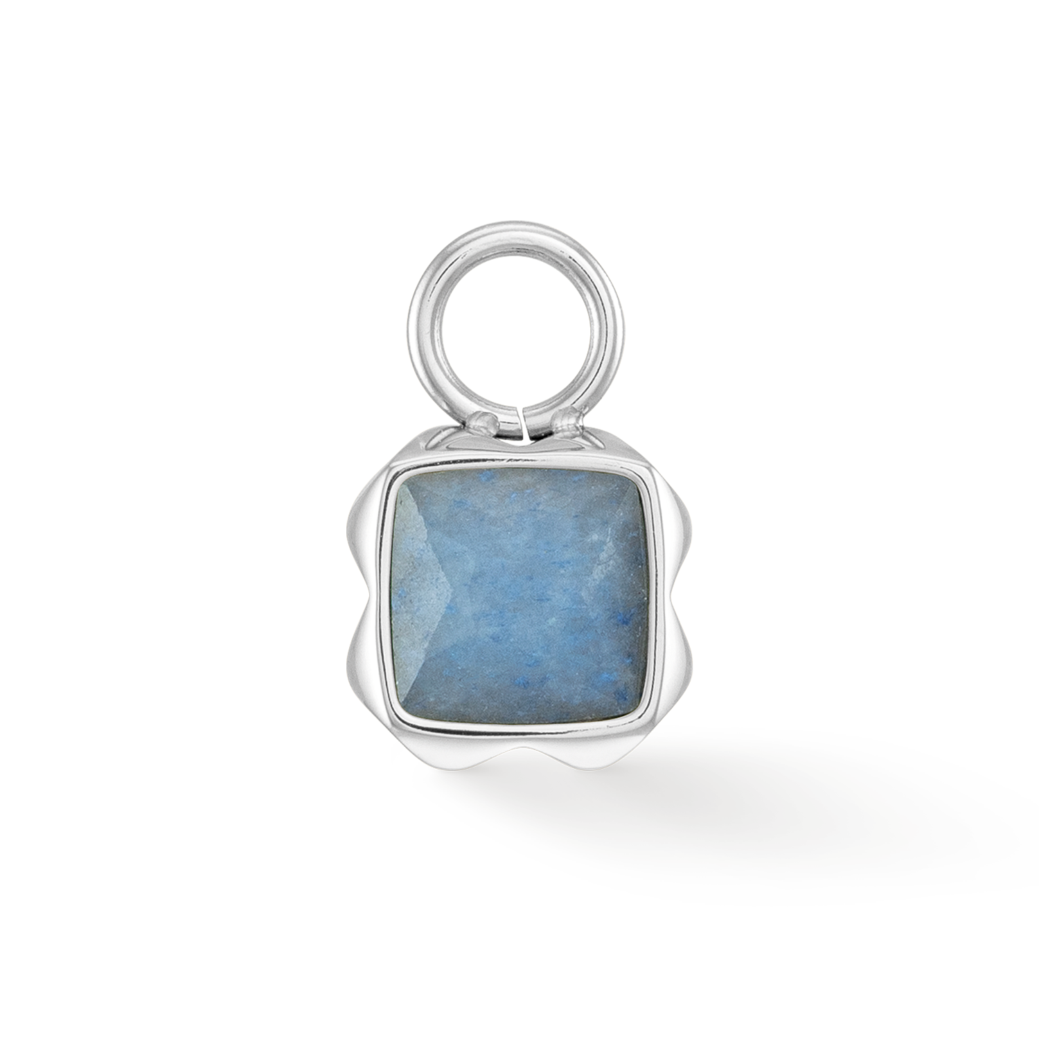 Birthstone März Charm Blauer Aventurin Silber