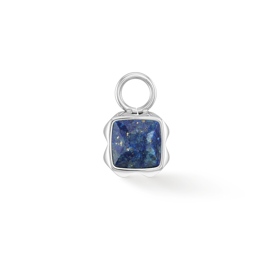 Birthstone September Charm Lapislazuli Silber