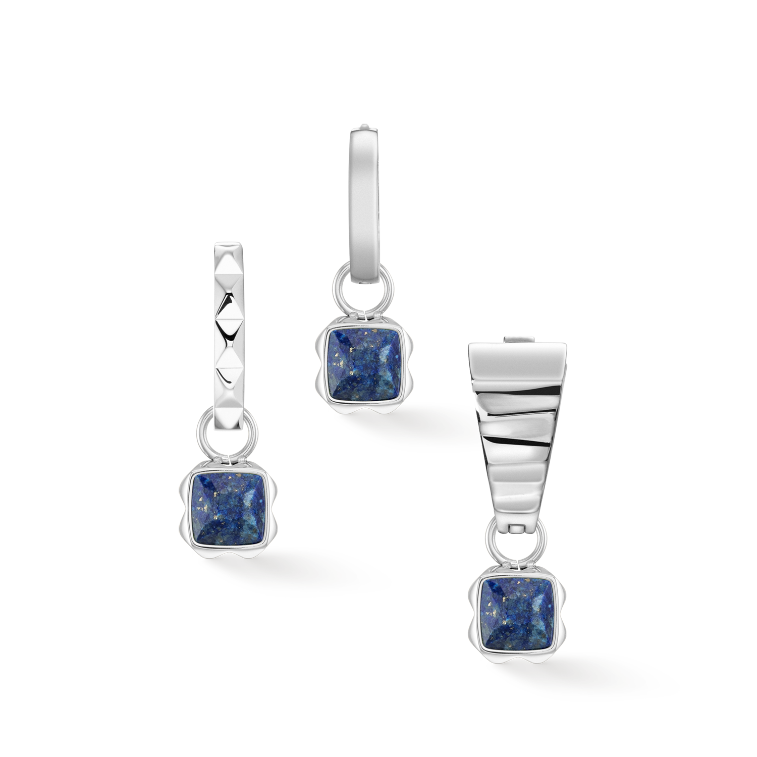 Birthstone September Charm Lapislazuli Silber