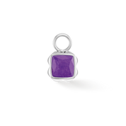 Birthstone Februar Charm Sugilith Silber von COEUR DE LION