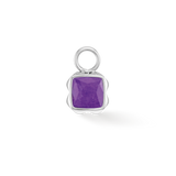 Birthstone Februar Charm Sugilith Silber