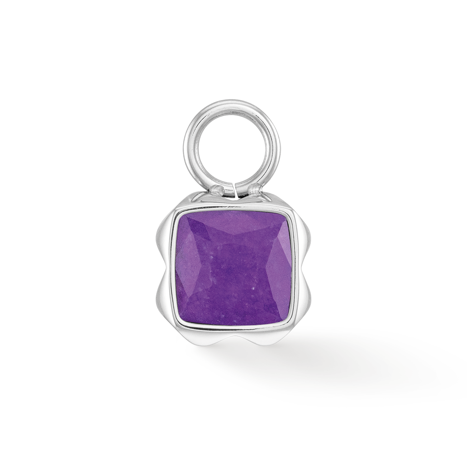 Birthstone Februar Charm Sugilith Silber von COEUR DE LION – Detailaufnahme