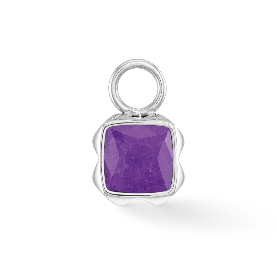 Birthstone Februar Charm Sugilith Silber