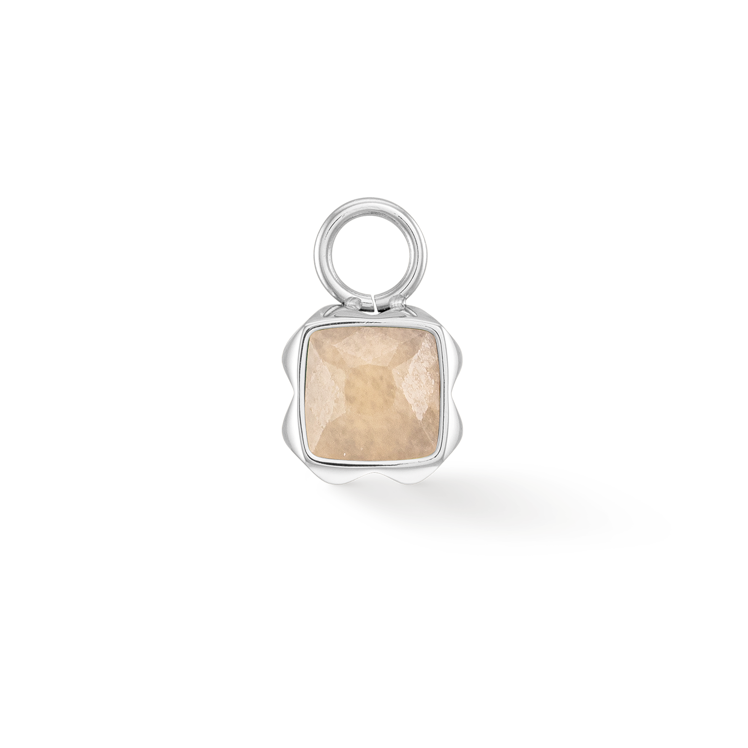 Birthstone Juni Charm Crème Jade Silber
