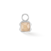 Birthstone Juni Charm Crème Jade Silber von COEUR DE LION