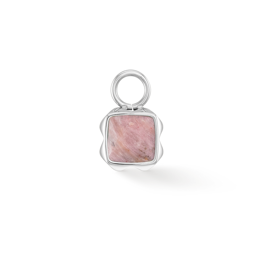 Birthstone Juli Charm Rhodochrosit Silber