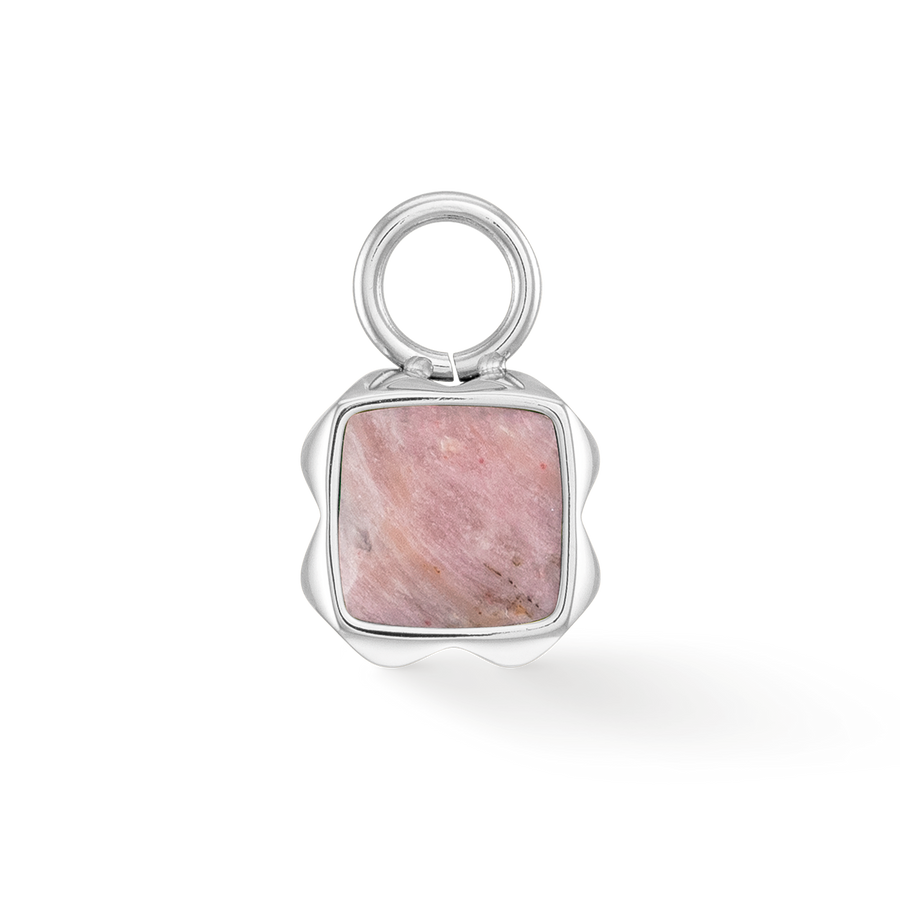 Birthstone Juli Charm Rhodochrosit Silber