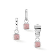 Birthstone Juli Charm Rhodochrosit Silber von COEUR DE LION – Tragevariante