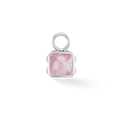 Birthstone Oktober Charm Rosenquarz Silber von COEUR DE LION