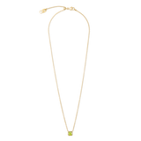 Birthstone August Halskette Grüner Jade Gold
