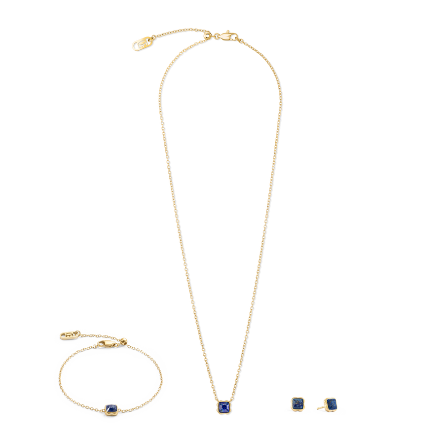 Birthstone September Halskette Lapislazuli Gold