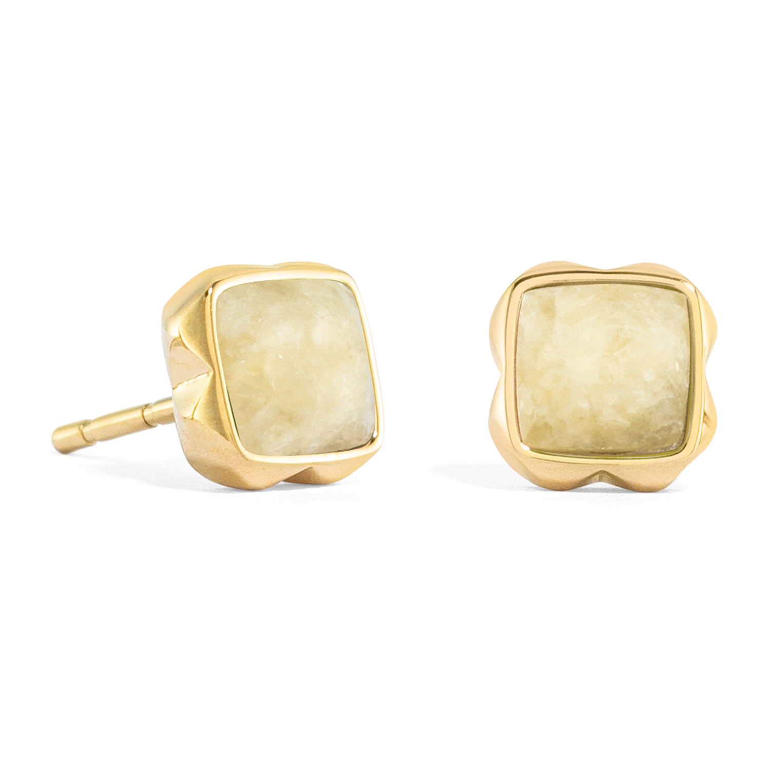 Birthstone November Ohrringe Citrin Gold von COEUR DE LION – Detailaufnahme