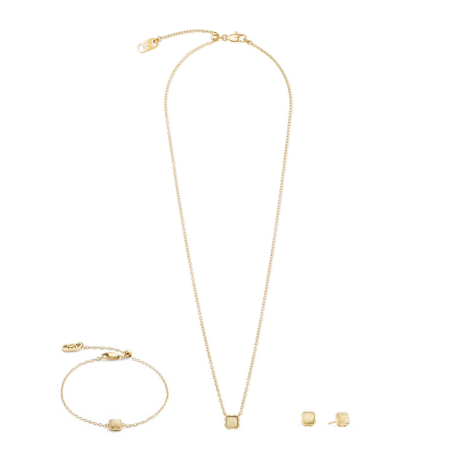 Birthstone November Ohrringe Citrin Gold von COEUR DE LION – im Set mit passenden Schmuckstücken