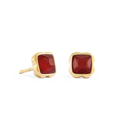 Birthstone Januar Ohrringe Roter Achat Gold von COEUR DE LION