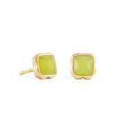 Birthstone August Ohrringe Grüner Jade Gold von COEUR DE LION