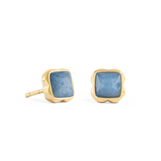 Birthstone März Ohrringe Blauer Aventurin Gold von COEUR DE LION