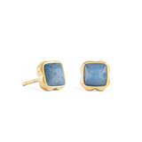 Birthstone März Ohrringe Blauer Aventurin Gold