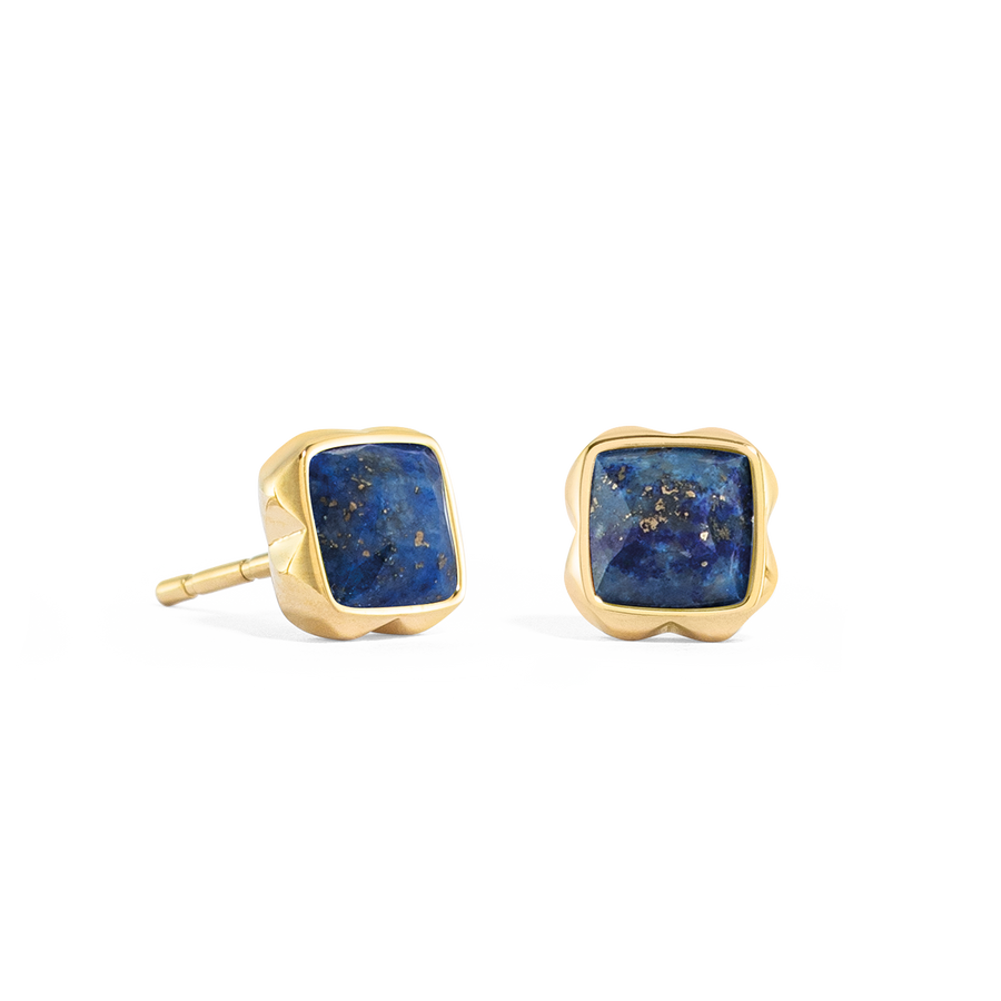 Birthstone September Ohrringe Lapislazuli Gold
