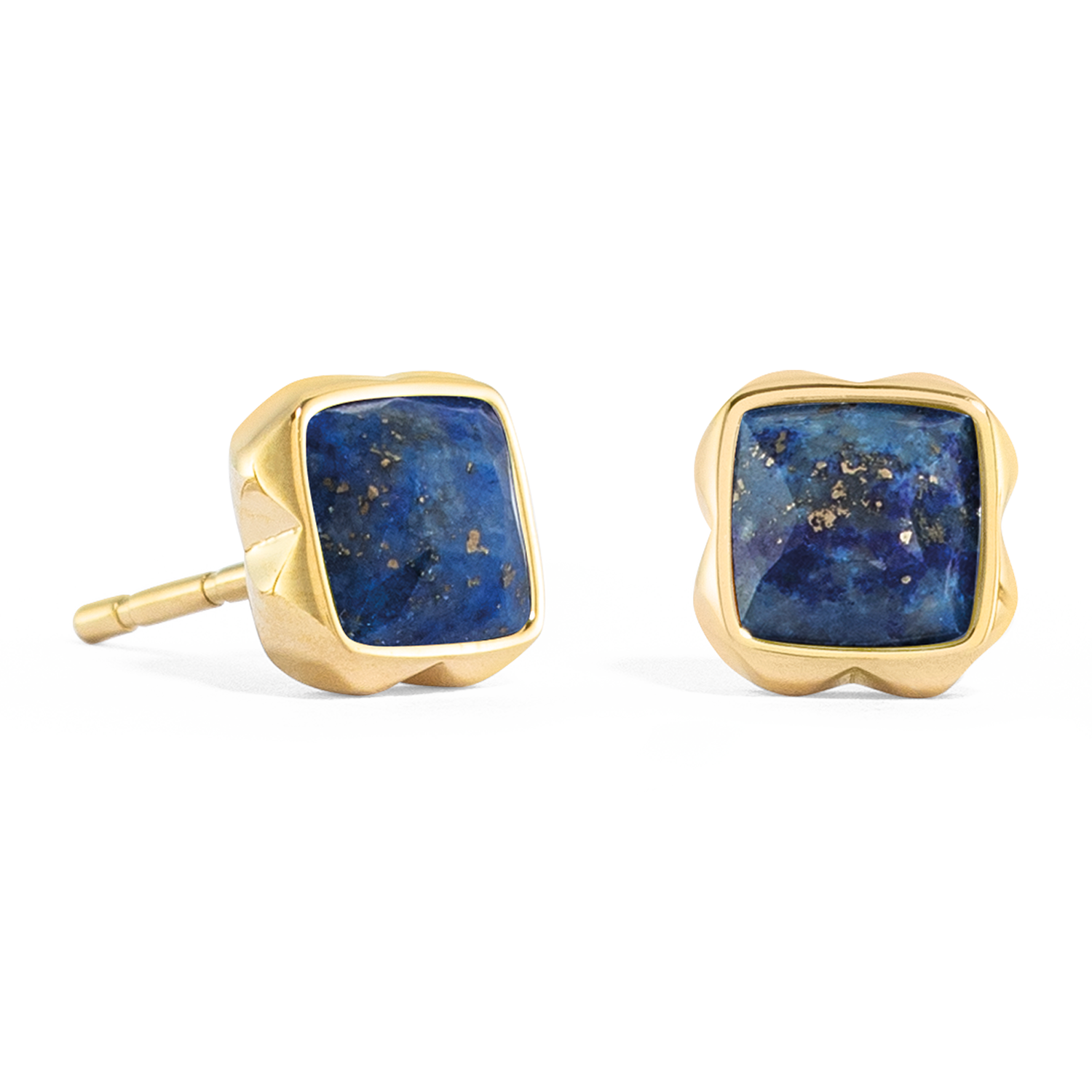 Birthstone September Ohrringe Lapislazuli Gold von COEUR DE LION – Detailaufnahme