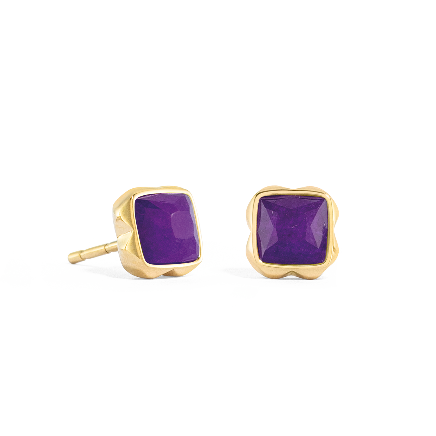 Birthstone Februar Ohrringe Sugilith Gold von COEUR DE LION